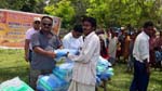 Rtn Pallab offering  free mosquito nets