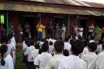 Doctors giving tips to the students to raise awareness on health & hygiene