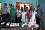 Members and Medical staffs attending the Diabetes & Hypertension detection camp