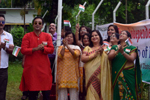 Releasing tri colour baloons on celebration of 68th Independence Day