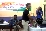 Rotarylet Anibarsana singing on 68th Independence Day celebration