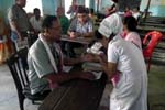 Teacher going through Diabetes check-up